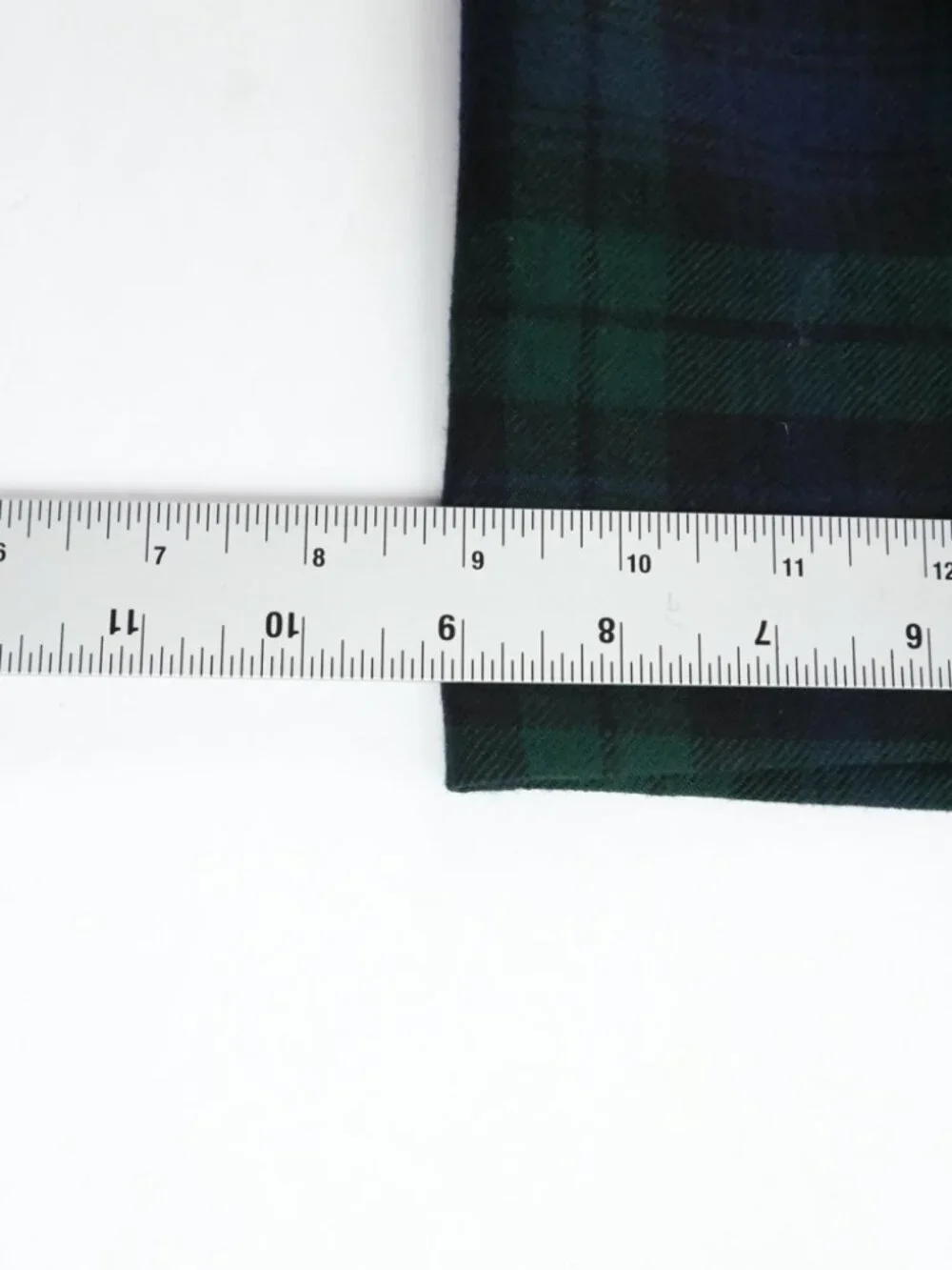 Vintage 90s Tartan Wool pants Green blue plaid trousers talon 31x29.5 Jos a Bank